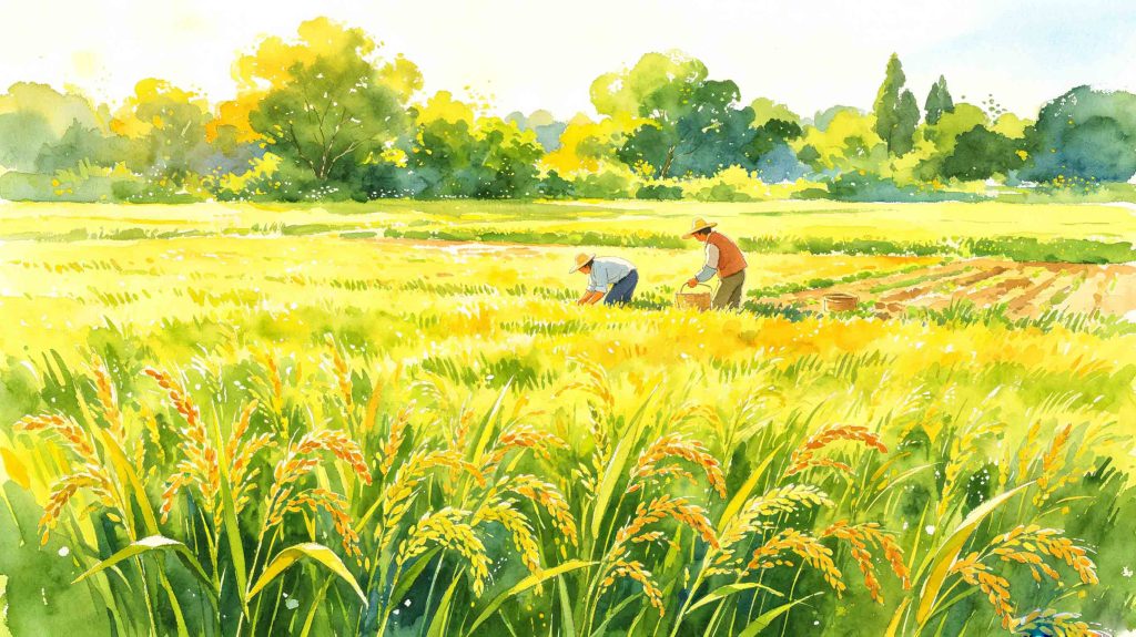 Vibrant summer landscape for Summer Solstice, a classic Chinese solar term