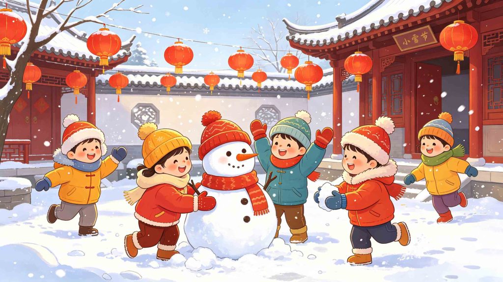 Vibrant winter scenery of Minor Snow traditional Chinese solar term