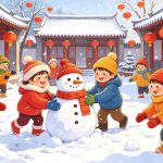 Vibrant illustration of Major Snow one of China 24 solar terms
