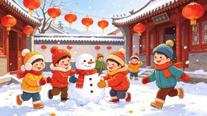 Colorful artistic illustration of Start Of Winter seasonal culture
