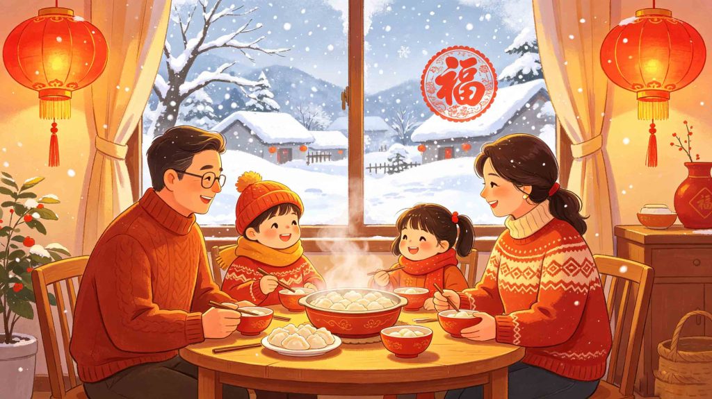 Colorful traditional food and folk customs of Minor Snow season