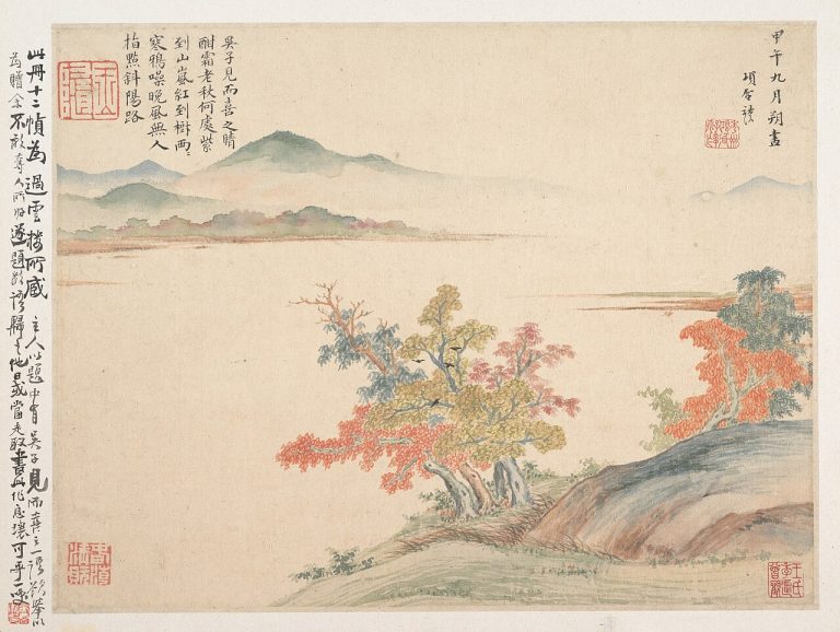 Chinese autumn landscape context for reviewing seasonal activities and cultural boundaries